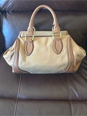 Kate Landry all leather Butterscotch satchel